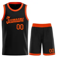 Black Orange Classic Sets Sports Basketball Jersey