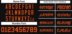 Black Orange Classic Style Two-Button Softball Jersey 3