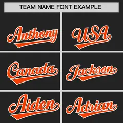 Black Orange Color Block Full-Snap Varsity Letterman Jacket Hoodie 5