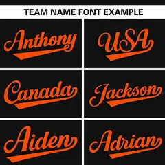 Black Orange Flame Graffiti Authentic Baseball Jersey 3