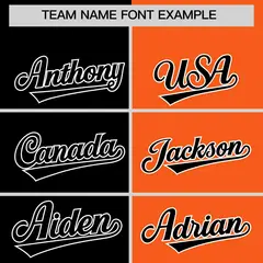 Black Orange Four Squares Performance Polo Shirt 3
