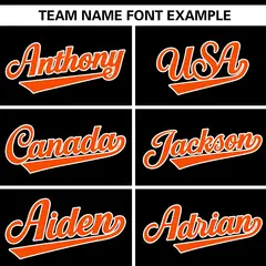 Black Orange Full Button Authentic Baseball Jersey 3