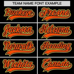 Black Orange Gold Classic Style Sports Baseball Jersey 3