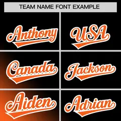 Black Orange Gradient Diagonal Stripe Baseball Jersey 3