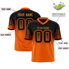 Black Orange Gradient Fashion Authentic Football Jersey 2