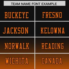 Black Orange Gradient Fashion Authentic Football Jersey 3