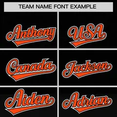 Black Orange Gradient Floral Print Full Button Baseball Jersey 3