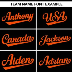 Black Orange Gradient Ribbed Authentic Baseball Jersey 3