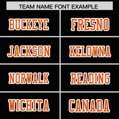 Black Orange Gradient Side Pattern Authentic Football Jersey 3