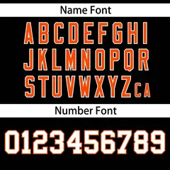 Black Orange Gradient Side Star Pattern Baseball Jersey 4