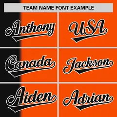 Black Orange Gradient Stripe Two-Button Softball Jersey 3