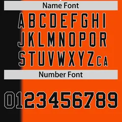 Black Orange Gradient Stripe Two-Button Softball Jersey 4