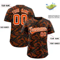 Black Orange Graffiti Pattern Baseball Jersey 2