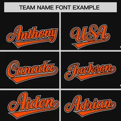Black Orange-Gray Varsity Full-Zip Raglan Letterman Bomber Jacket 3