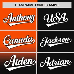 Black Orange Half Gradient Authentic Baseball Jersey 3