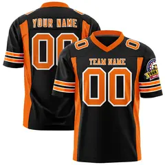 Black Orange Insert Color Authentic Football Jersey