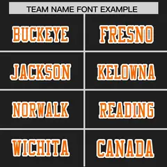 Black Orange Insert Color Authentic Football Jersey 3
