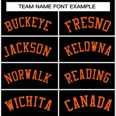 Black Orange Letterman Full-Snap Varsity Jacket 3