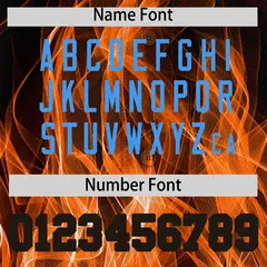 Black Orange Light Blue Flame Graffiti Baseball Jersey 4