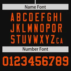 Black Orange Phonetic Rhythm Authentic Baseball Jersey 4