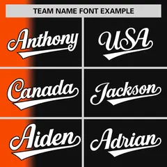 Black Orange Pinstripe Gradient Baseball Jersey 3