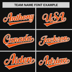 Black Orange Pinstripe Raglan Sleeves Baseball Jersey 3