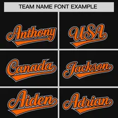 Black Orange Raglan Full-Snap Varsity Letterman Two Tone Hoodie Jacket 5