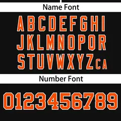 Black Orange Raglan Side Spot Pullover Baseball Jersey 4