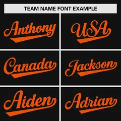 Black Orange Raglan Sleeves Authentic Baseball Jersey 3
