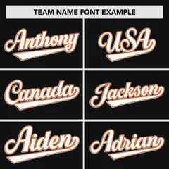 Black Orange Raglan Sleeves Authentic Baseball Jersey 3