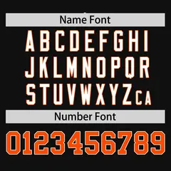 Black Orange Raglan Sleeves Round-Neck Hockey Jersey 4