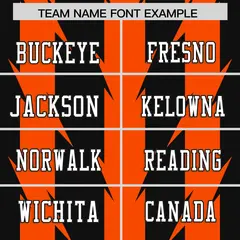 Black Orange Razr Stripe Graffiti Pattern Flag Football Jersey 3