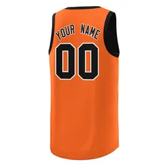 Black Orange Reversible Basketball Jersey for Men/Youth 3