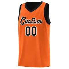Black Orange Reversible Basketball Jersey for Men/Youth 6