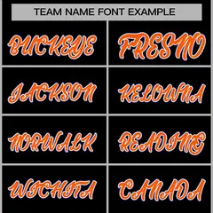 Black Orange-Royal Varsity Full-Snap Letterman Jacket 5