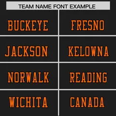 Black Orange Shoulder Star Pattern Flag Football Jersey 3