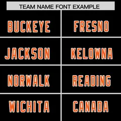 Black Orange Side Stripe Pattern Football Jersey 3