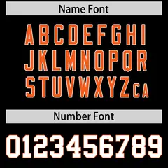 Black Orange Side Stripe Pattern Football Jersey 4
