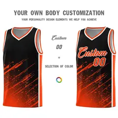 Black Orange Splash Basketball Kit for School 3