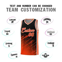 Black Orange Splash Basketball Kit for School 4