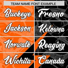Black Orange Split Lightning Pattern Football Jersey 3