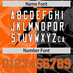 Black Orange Split Lightning Pattern Football Jersey 4