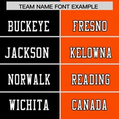 Black Orange Split Two Tone Authentic Football Jersey 3