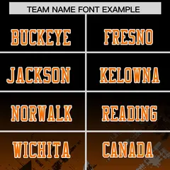 Black Orange Star Gradient Flag Football Jersey 3