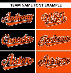 Black Orange Stripe-Solid Combo Authentic Baseball Jersey 3