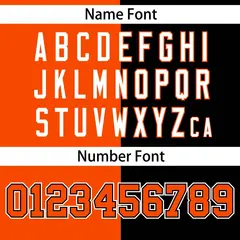 Black Orange Stripe-Solid Combo Authentic Baseball Jersey 4