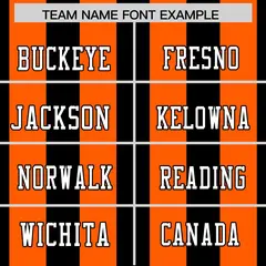Black Orange Thick Stripe Authentic Football Jersey 3