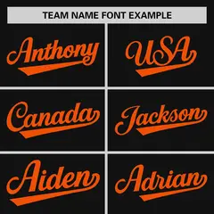 Black Orange Thorns Ribbed Classic Authentic Baseball Jersey 3