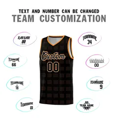 Black Orange Trailblazer Dot Pattern Basketball Jersey 4