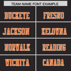 Black Orange Two-Tone Shoulder Cut Flag Football Jersey 3